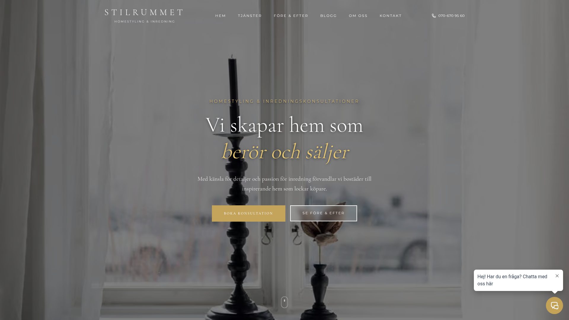Stilrummet – webbplats byggd av Noory Solution